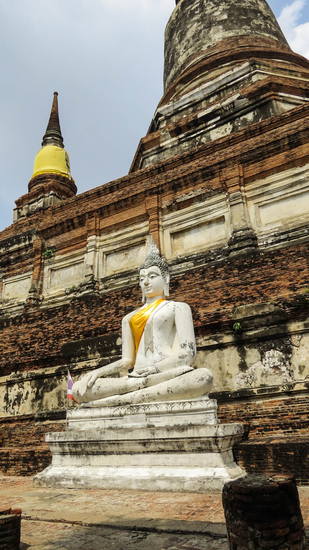 Wat Yai Chaimongkol fauteuil roulant Ayutthaya